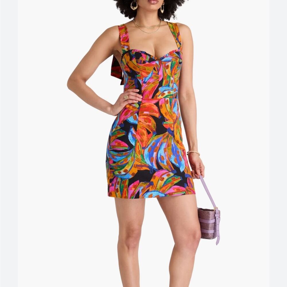FARM Rio Multicolor Tropical Print Mini Dress